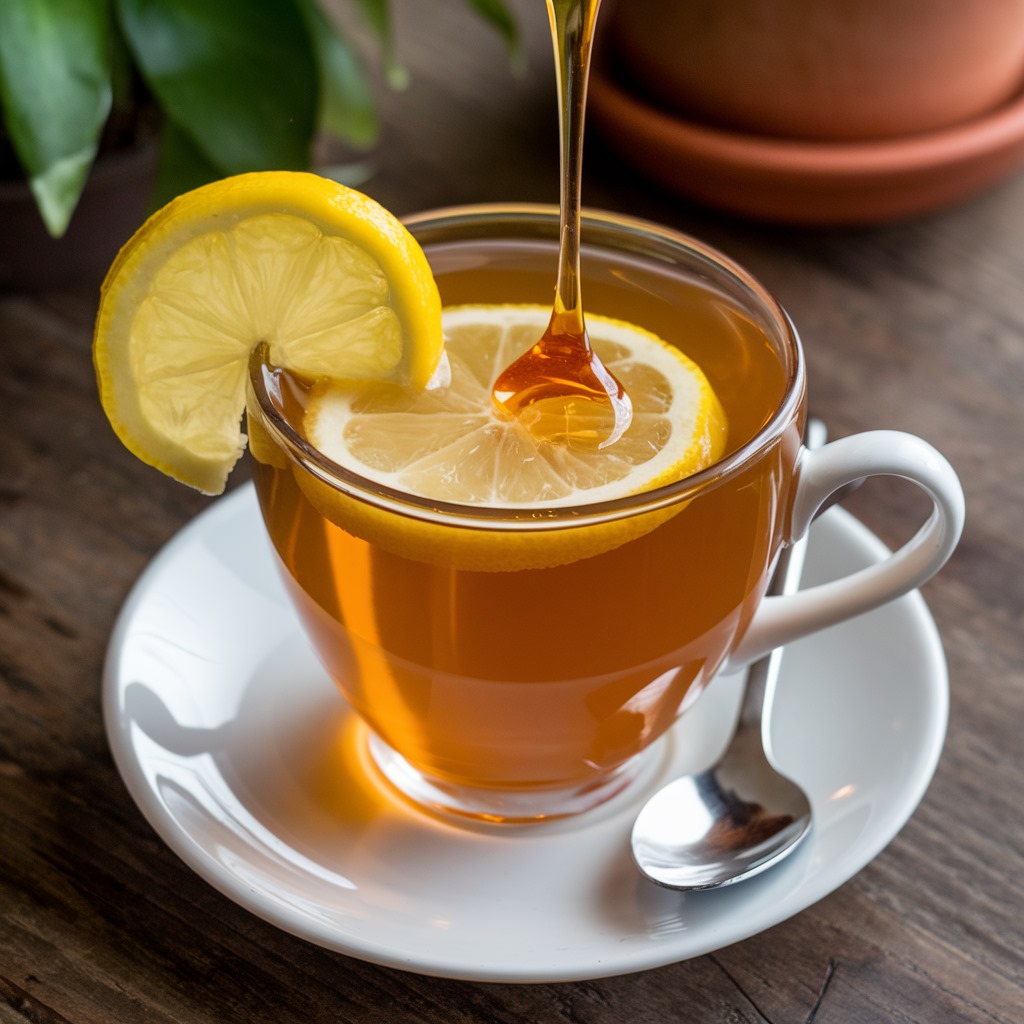 Ginger lemon honey tea