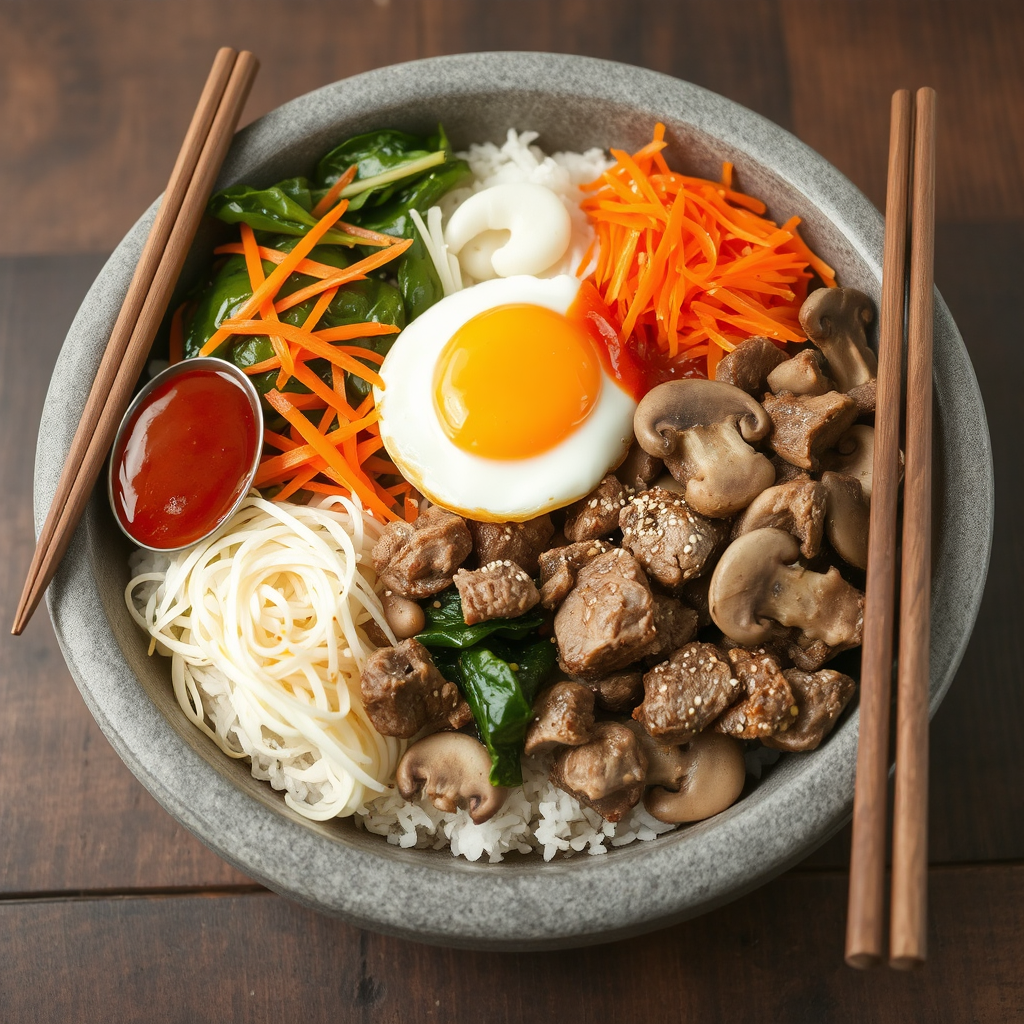 Bibimbap (Korean Mixed Rice Bowl) Recipe