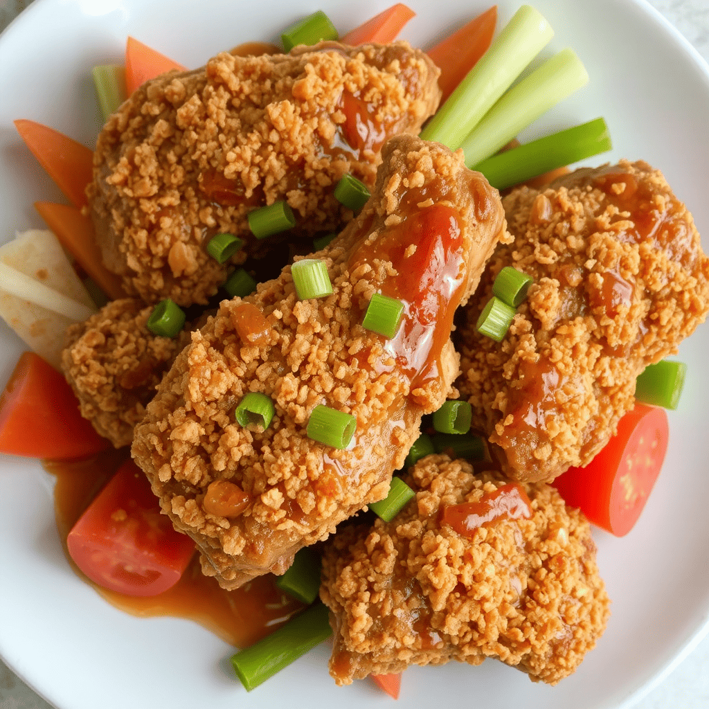 Spicy garlic fried chicken